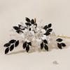 AUNEAL Bride Wedding Hair Comb Black Teardrop Hair Pins Bridal Headpieces Vintage Handband Accessories Jewelry for Women view 4