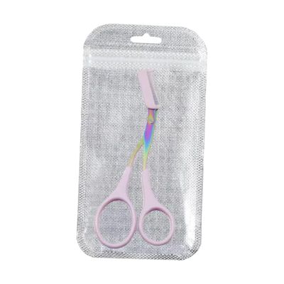 Stainless Steel Eyebrow Scissors Beauty Tool for Men Women Makeup Eyelashes, Violet