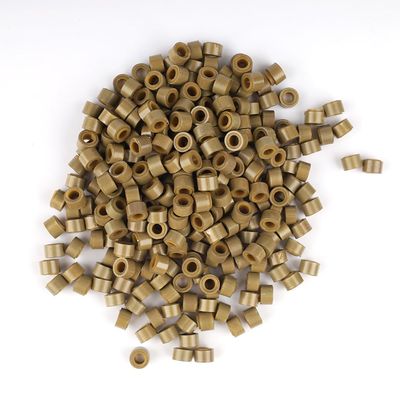 GlamorDove 1000Pcs Hair Extensions Beads Micro Links Beads 5mm Lined Beads for Tinsel Extensions Silicone Beads for I Tip Human Hair Extensions Feather Extensions