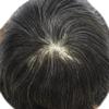 SINGA HAIR Mens Toupee Fine Mono Center Hair System for Men Durable Poly Skin PU Around Toupee for Men Human Hair Natural Hairline 8"X10"#1B30 Natural Black+30% Gray-120% Med-Light to Medium Density view 3