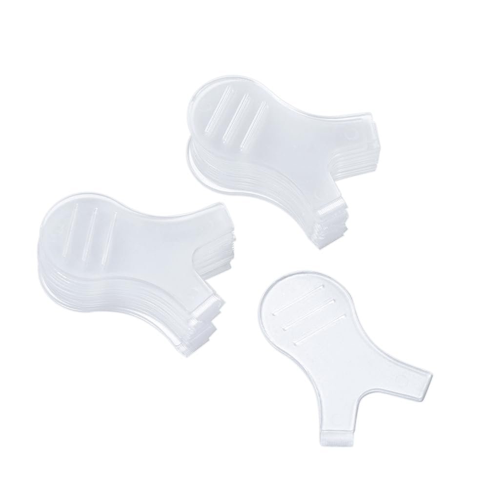 ANNAFRIS Eyelash Extension Y Shape Brush 20pcs Eyelashes Silicone Mini Y-shaped Comb for Lashes Extension Cleaning Lash Tools (Transparent)