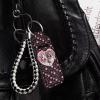 Baxinh Cute Cat Couple Printed Chapstick Holder Keychain for Lip Balm Lipstick, Valentine's Day Neoprene Portable Heart Printed Lipstick Holder Keychain for Women Girl view 3