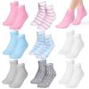 8 Pairs Aloe Socks Natural Moisturizing Spa Socks Lotion Socks Softening Aloe Infused Socks for Women Men Repairing Gel Sleeping Fuzzy Socks for Dry Cracked Feet Skins (Stylish) view 1