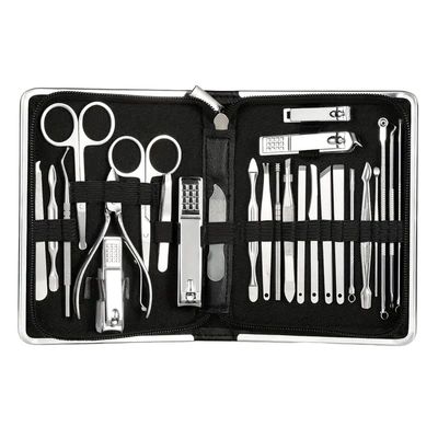 SEDLAV 26-Piece Stainless Steel Nail Clippers Manicure Set - Professional Grooming KitCutter Scissor Cuticle Nipper Nail Tools Set/Black for Precise Nail Care and Beauty.