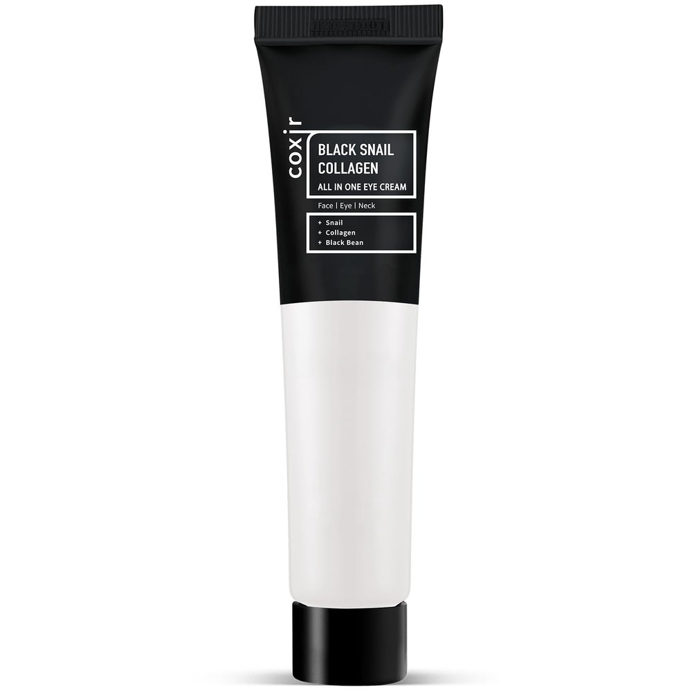 coxir BLACK SNAIL COLLAGEN ALL IN ONE EYE CREAM for eye, neck and face |Black Rice, Collagen| Paraben Free, Cruelty Free, korean skincare, Christmas Stocking Stuffers [30ml/1.01 fl.oz]