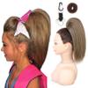 SEIKEA Cheer Ponytail Hair Piece, 10" Straight Tangle-Resistant Smooth Natural Blonde Cheerleader Hairpiece Ponytail Extension for Cheer Competition, Dance, Performance, Ash Blonde view 1