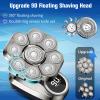 9D Head Shavers for Bald Men, Electric Shaver for Men,6 in 1 Mens Grooming Kit with Nose Hair Trimmer, Beard Trimmer,Waterproof Wet/Dry Rotary Shaver,Gift for Father, Husband, Boyfriend view 3