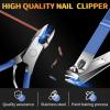Manicure Set 16Pcs Nail Clippers Set Manicure Kit Professional Stainless Steel Pedicure Kit Nail Care Kit for Women Men with Luxurious Travel Bag, Suitable for Home, Travel, and Salon (Blue) view 3