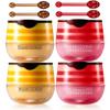 4 Pcs Lip Balm Honey Pot, Honey & Strawberry Moisturizing Lip Mask Reduces Lip Lines, Prevention Dry and Cracked Lip Scrubs Exfoliator.(Honey & Strawberry) view 1