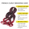 Burgundy French Curl Braiding Hair 10 Inch Curly Braiding Hair Pre Stretched 8 Packs French Curl Crochet Braids for Box Braids with Curly Ends for Black Women (10 Inch,Tbug) view 2