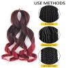 Burgundy French Curl Braiding Hair 10 Inch Curly Braiding Hair Pre Stretched 8 Packs French Curl Crochet Braids for Box Braids with Curly Ends for Black Women (10 Inch,Tbug) view 3