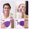 3 Pack Face Scrubber,Holinduk Soft Silicone Facial Cleansing Brush Face Exfoliator Blackhead Acne Pore Pad Cradle Cap Face Wash Brush for Deep Cleaning Skin Care view 2