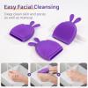 3 Pack Face Scrubber,Holinduk Soft Silicone Facial Cleansing Brush Face Exfoliator Blackhead Acne Pore Pad Cradle Cap Face Wash Brush for Deep Cleaning Skin Care view 3