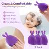 3 Pack Face Scrubber,Holinduk Soft Silicone Facial Cleansing Brush Face Exfoliator Blackhead Acne Pore Pad Cradle Cap Face Wash Brush for Deep Cleaning Skin Care view 4