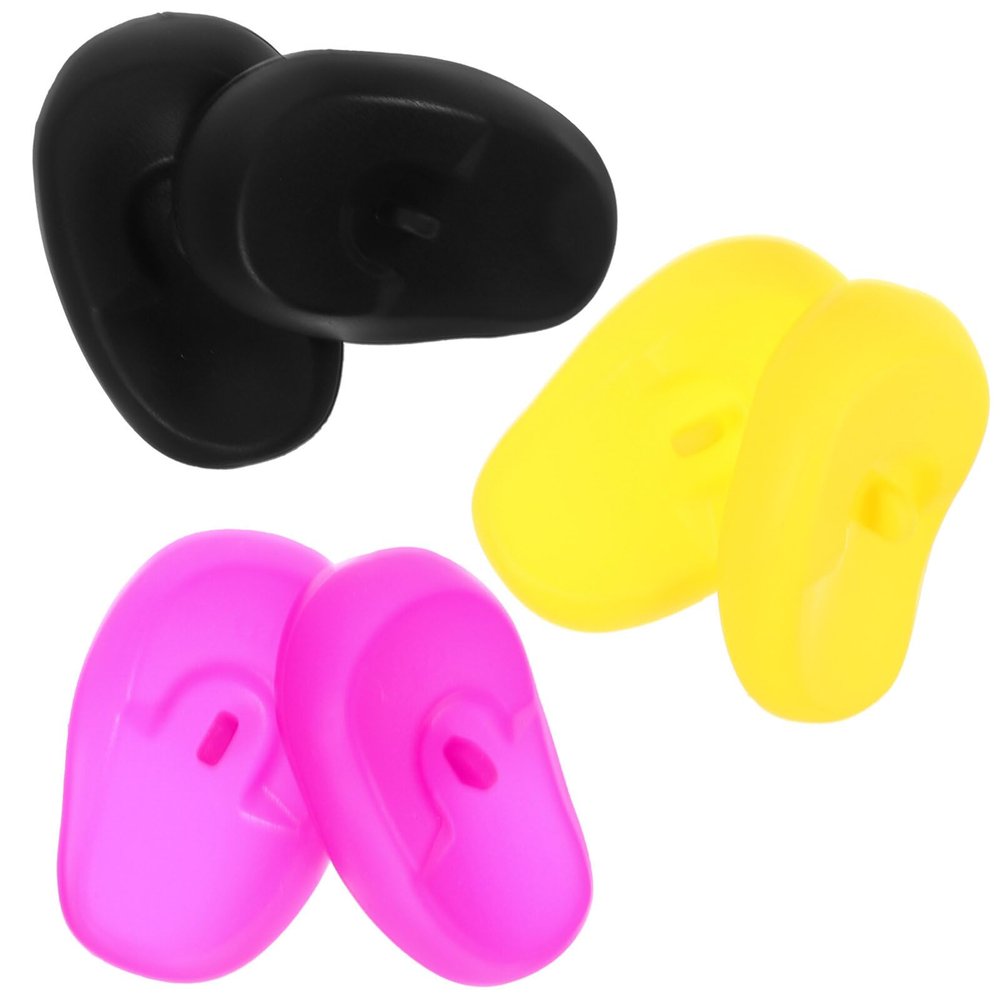 3 Pairs Ear Protector Ear Cover Ear Shower Caps Ear Caps for Hair Dye Ear Water Protection Hair Dye Earmuffs