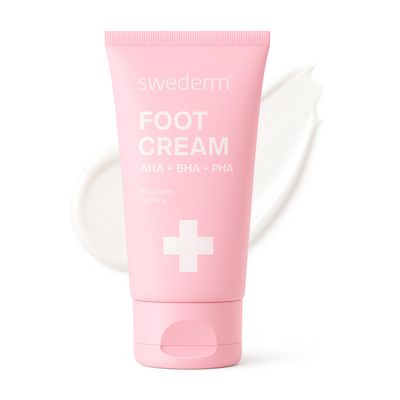 swederm Foot Cream Callus Remover - Cracked Heel Treatment - Exfoliating & Moisturizing for Dry Feet - Intensive Softening with Vitamin E  2.54 fl oz
