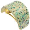 Camila Paris CP3215 French Hair Barrette, Hair Ponytail Holder for Fine Long Hair, Green and White, Strong Hold Grip Hair Clips for Women, No Slip Styling Girls Hair Accessories, Made in France view 1