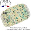 Camila Paris CP3215 French Hair Barrette, Hair Ponytail Holder for Fine Long Hair, Green and White, Strong Hold Grip Hair Clips for Women, No Slip Styling Girls Hair Accessories, Made in France view 2