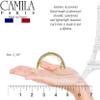 Camila Paris CP3215 French Hair Barrette, Hair Ponytail Holder for Fine Long Hair, Green and White, Strong Hold Grip Hair Clips for Women, No Slip Styling Girls Hair Accessories, Made in France view 3