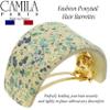 Camila Paris CP3215 French Hair Barrette, Hair Ponytail Holder for Fine Long Hair, Green and White, Strong Hold Grip Hair Clips for Women, No Slip Styling Girls Hair Accessories, Made in France view 4