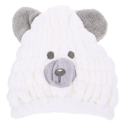 FOMIYES Microfiber Hair Towel Wrap Brown Bear Hair Drying Cap Cartoon Bear Dry Towel Hat Absorbent Dry Towels Drying Hat Child Bath Towel Absorb Coral Fleece