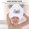 FOMIYES Microfiber Hair Towel Wrap Brown Bear Hair Drying Cap Cartoon Bear Dry Towel Hat Absorbent Dry Towels Drying Hat Child Bath Towel Absorb Coral Fleece view 3