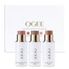 Ogee Face Stick Trio - Golden Contour Stick Makeup Collection - Certified Organic Bronzer, Blush Stick, and Highlighter Stick for a Flawless Look view 1