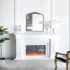 24" x 36" Classic Design Mirror with and Baroque Inspired Frame for Bathroom, Entryway Console Lean Against Wall view 2