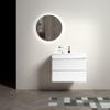 24 Modern LED Backlit Bathroom Mirror, Diffused Soft Light, Defogging Function, CRI>90, Adjustable Light Brightness & Temperature 3000K, 4500K, 6000K, 0.2" Thick High-Definition Silver Mirror view 1