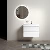 32 Modern LED Backlit Bathroom Mirror, Diffused Soft Light, Defogging Function, CRI>90, Adjustable Light Brightness & Temperature 3000K, 4500K, 6000K, 0.2" Thick High-Definition Silver Mirror view 1