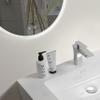 32 Modern LED Backlit Bathroom Mirror, Diffused Soft Light, Defogging Function, CRI>90, Adjustable Light Brightness & Temperature 3000K, 4500K, 6000K, 0.2" Thick High-Definition Silver Mirror view 2