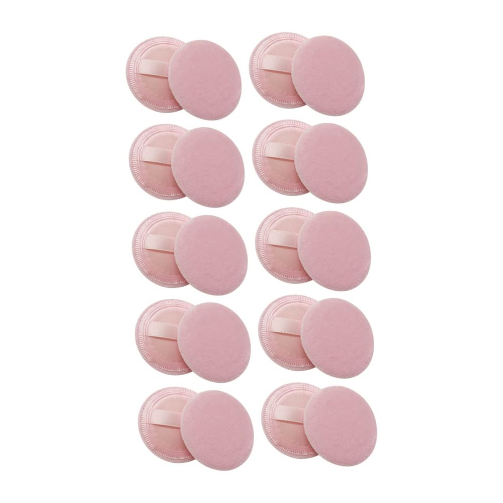FOYTOKI 20 pcs Women Makeup Puffs Soft Velour Cosmetic Pads for Foundation Blush and Setting Application