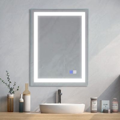 2432 Bathroom Mirror with Dimmable LED Light Makeup Mirror Anti-Fog