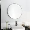 24" Large Round Black Circular Mirror view 2