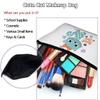 LESFEY Cat Travel Makeup Bag Cute Cartoon Cats Cosmetic Organizer Funny Make Up Bags Inspired Gifts Toiletry Pouch For Women view 2