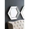 21" x 18" Hexagon Wall Mirror with Traditional Silver Finish, Home Decor Accent Mirror for Living Room, Entryway, Bedroom view 1