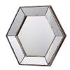 21" x 18" Hexagon Wall Mirror with Traditional Silver Finish, Home Decor Accent Mirror for Living Room, Entryway, Bedroom view 2