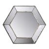 21" x 18" Hexagon Wall Mirror with Traditional Silver Finish, Home Decor Accent Mirror for Living Room, Entryway, Bedroom view 3