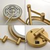 8 Inch LED Wall Mount Two-Sided Magnifying Makeup Vanity Mirror 12 Inch Extension Gold Finish 1X/3X Magnification Plug 360 Degree Rotation Waterproof Button Shaving Mirror view 2