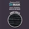 Sensationnel PremToo bulk weaving  2x deep human hair blend for boho, knotless box or curly loose wave styles - 1 pack (18 inch, 1B OFFBLACK) view 2