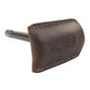 Hide & Groom, Set of 4 Double Edge Safety Razor Head Protective Sheath for Groomsmen, Shaving Travel Cover, Full Grain Leather, Handmade, Bourbon Brown view 2