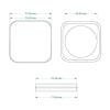 Square Empty Palette Box Cosmetics Makeup Powder Container for Women Girls Travel Multifunctional Small Empty Eyeshadow Case view 2