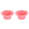 Easy Control, Easy to Clean, Large Capacity Wax Warmer Bowl with Convex Ears Design - Soft Silicone Material, Suitable Removal on Face, Armpits, Legs (Pink) view 2