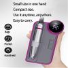 HYQFSAD 35000RPM Speed Portable Nail Drill, Rechargeable Electric Manicure Pedicure Set with 6 Sanding Heads, LED Digital Display, Manicure and Pedicure Set for Home Nail Salon Use (Color : Gray) view 3