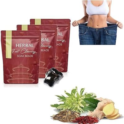 Herbal foot soak beads,Botanical Cleansing Foot Soak Beads,Lymphatic Drainage Ginger Foot Bath,Relieving FatigueCold to remove moisture foot care (30pcs)