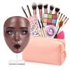 Banugo Makeup Mannequin Face - Silicone Head with Makeup Kit, Brushes & Bag for Practicing Skills or Gifts view 1