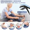Toenail Clippers for Seniors Thick Toenails, Angled Head Large Toe Nail Clippers for Women Men with Wide Jaw Opening, Sharp Heavy Duty Fingernail Clipper Cutter with Catcher, Black view 2