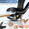 Toenail Clippers for Seniors Thick Toenails, Angled Head Large Toe Nail Clippers for Women Men with Wide Jaw Opening, Sharp Heavy Duty Fingernail Clipper Cutter with Catcher, Black view 3