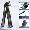 Toenail Clippers for Seniors Thick Toenails, Angled Head Large Toe Nail Clippers for Women Men with Wide Jaw Opening, Sharp Heavy Duty Fingernail Clipper Cutter with Catcher, Black view 4