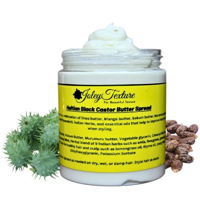 JoleyTexture Black Castor Hair and Scalp Butter, For All Hair Textures and Typeys, Black Castor butter with Shea butter, Mango Butter, Murumuru butter and Kokum butter, 6 0z